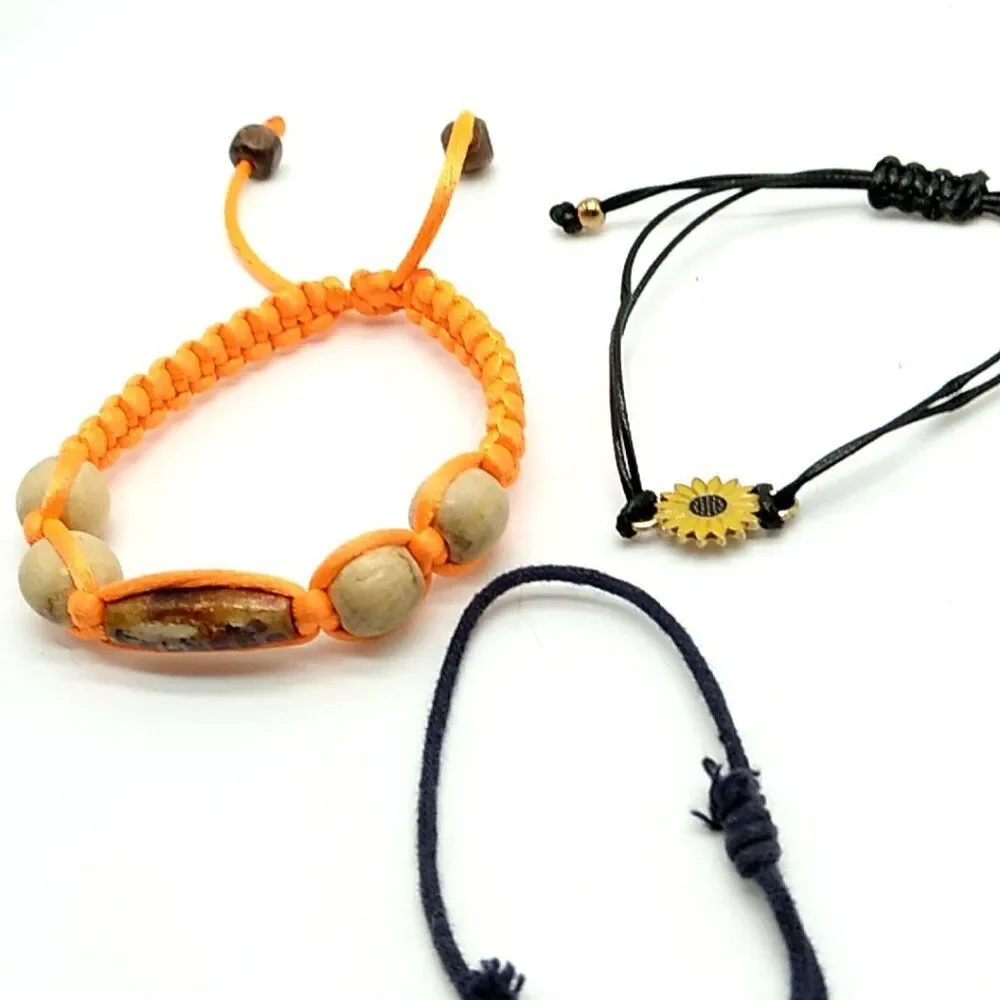 6 Adjustable Tie Sliding Knot Bracelets